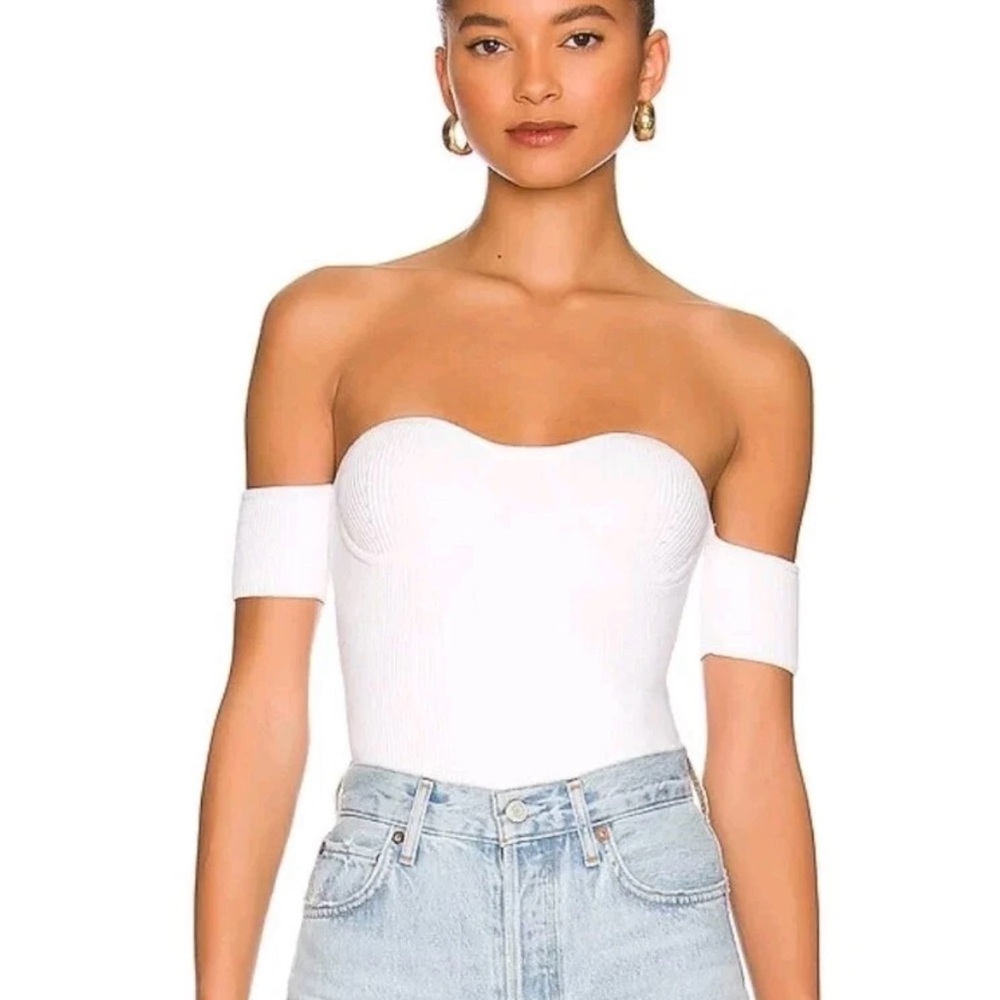 NWT Helmut Lang White Off-Shoulder Women's Top XS